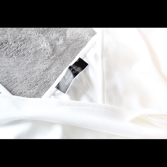 Blue Blush Ivory Wrap Tie Mini Dress - Picture 4 of 8